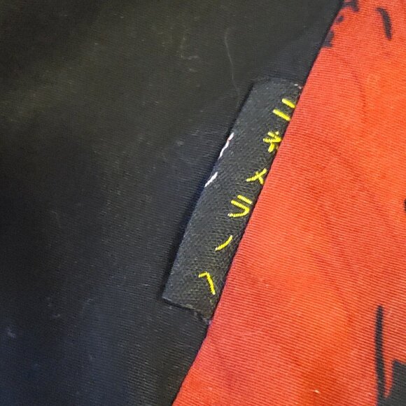 Sword Anime Dragon Cartoon Samurai Sword red Graphic Button Up 2XL - Picture 6 of 13